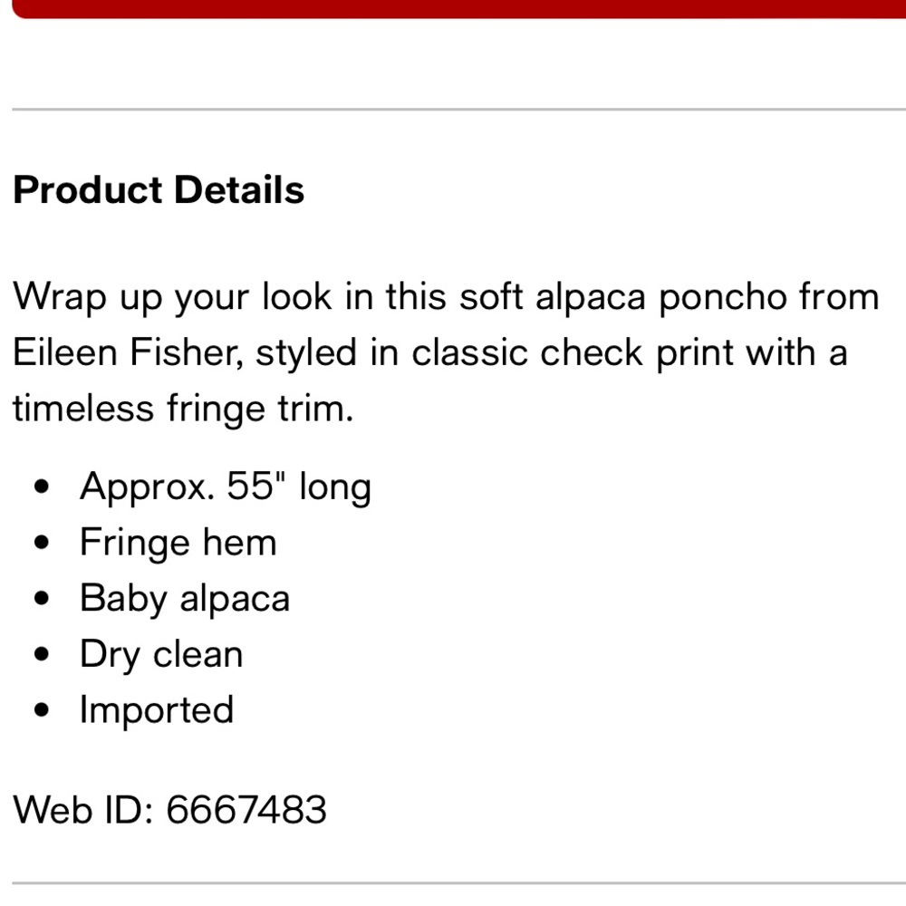 NWT Eileen Fisher Alpaca Poncho - Picture 3 of 4